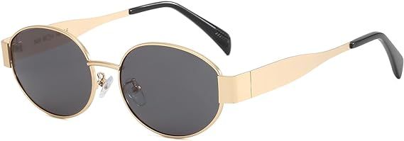 Dollger Polarized Oval Sunglasses for Women Trendy Small Metal Frame Sunglasses Retro Classic Des... | Amazon (US)