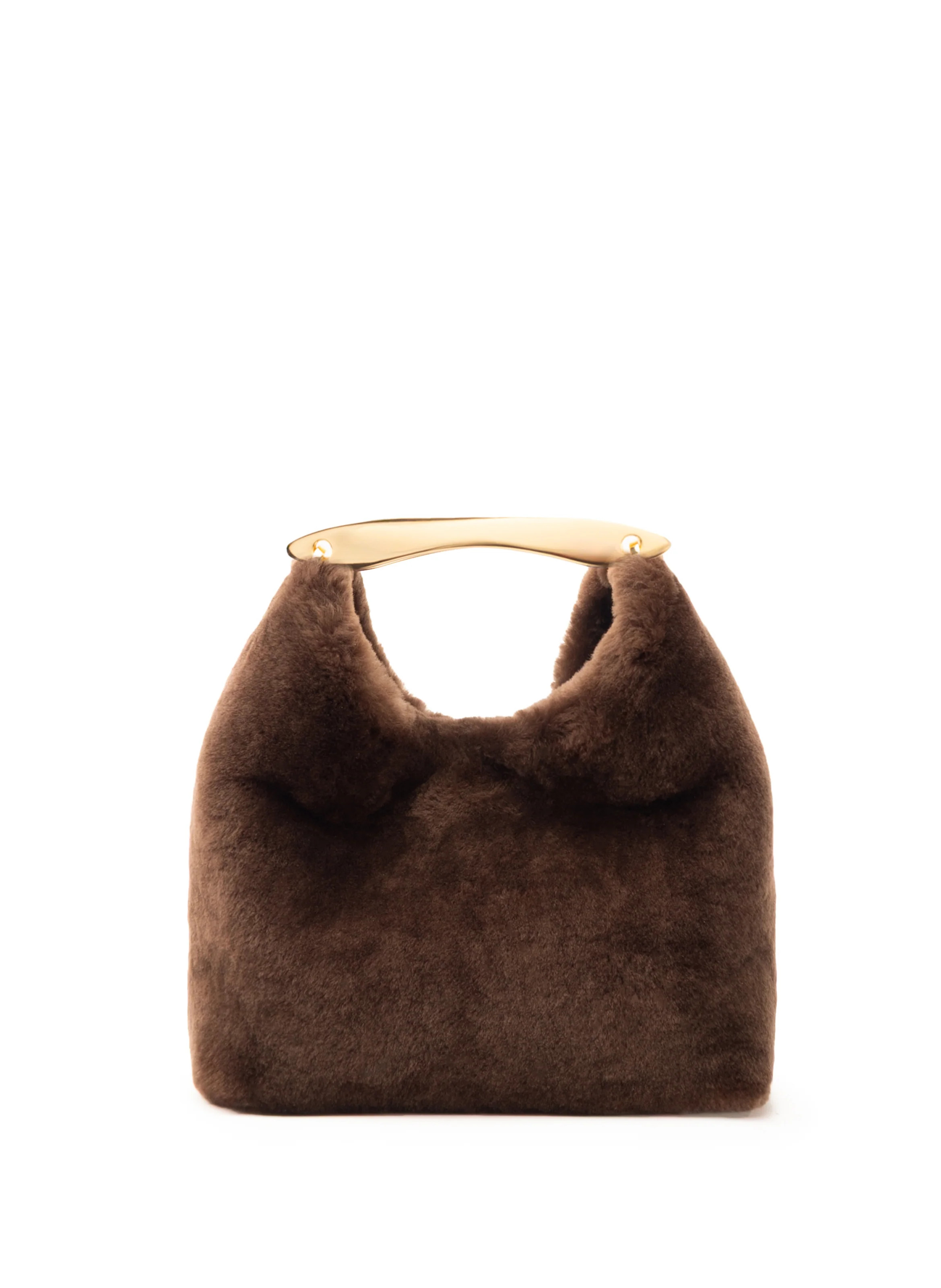 Small Boomerang Shearling Brownie - Designer Handbags - Elleme | Elleme