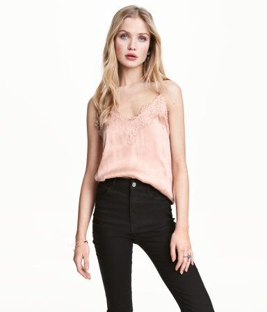 Satin Camisole Top with Lace | H&M (US)