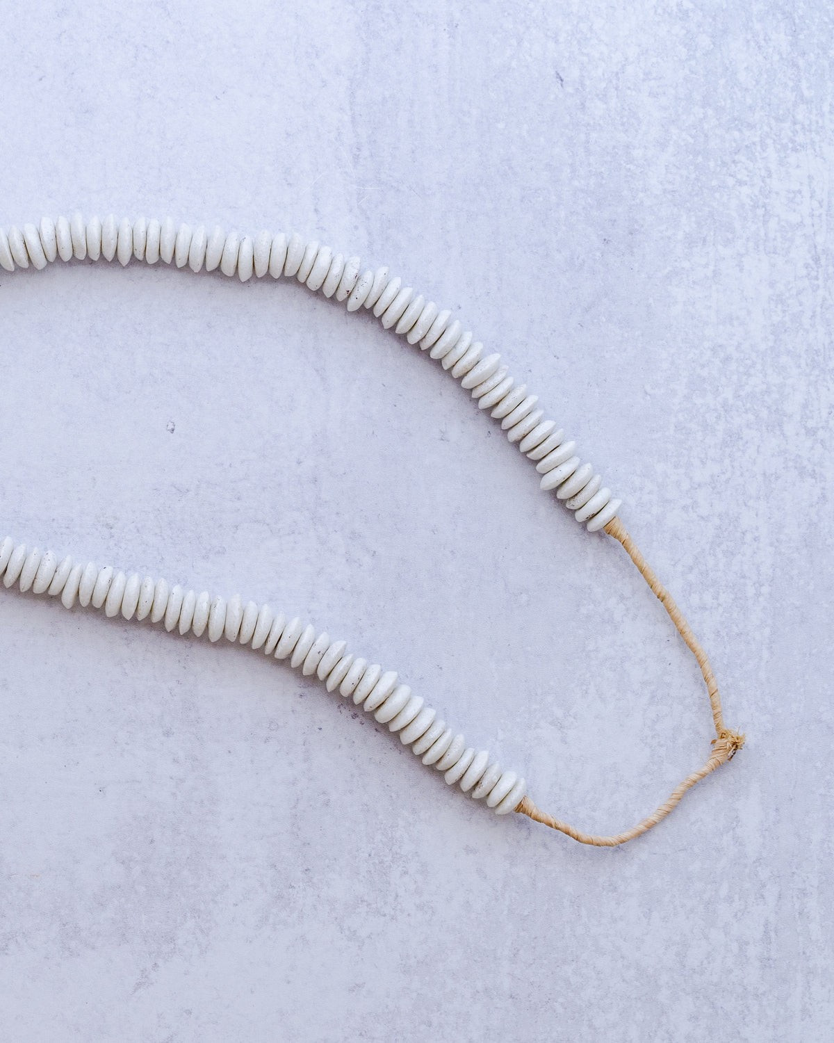 White Ashanti Saucer Beads | Mitch Allen Interiors