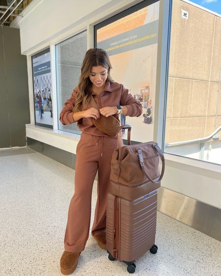 AMAZON travel✈️ outfit + chocolate brown Amazon travel finds🤎 wearing a small in my Spanx Air Essentials dupe✨ 

Amazon travel, travel essentials, airport outfit, travel outfit, Amazon favorites, Amazon must-haves, OOTD, Madison Payne 

#LTKSeasonal #LTKtravel #LTKstyletip