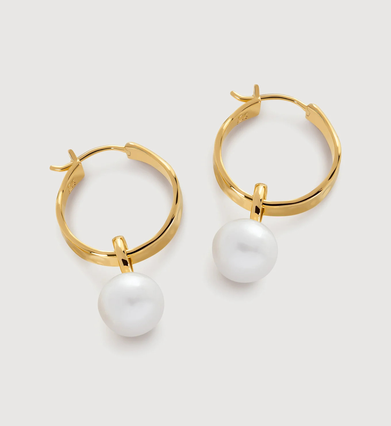 Round Pearl Huggies | Monica Vinader (US)