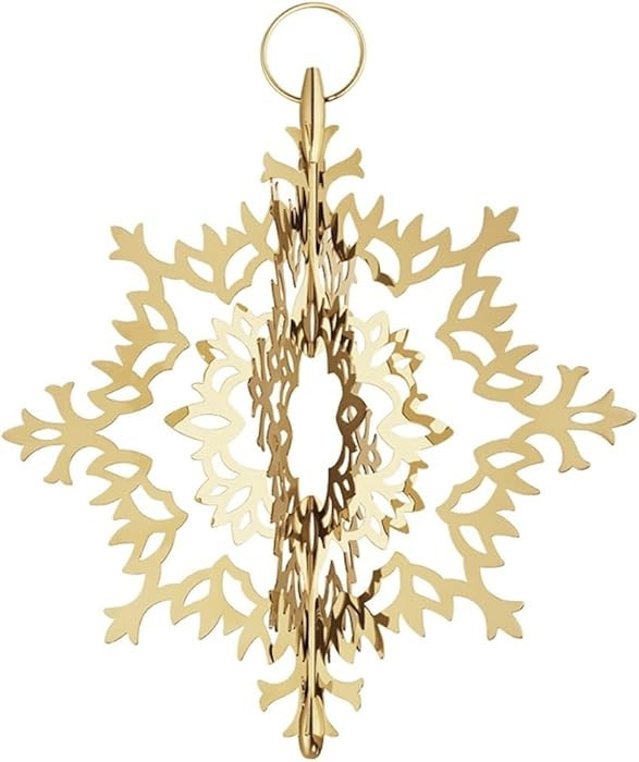 Georg Jensen Holiday Gold Ice Flower Christmas Tree Topper | Amazon (US)