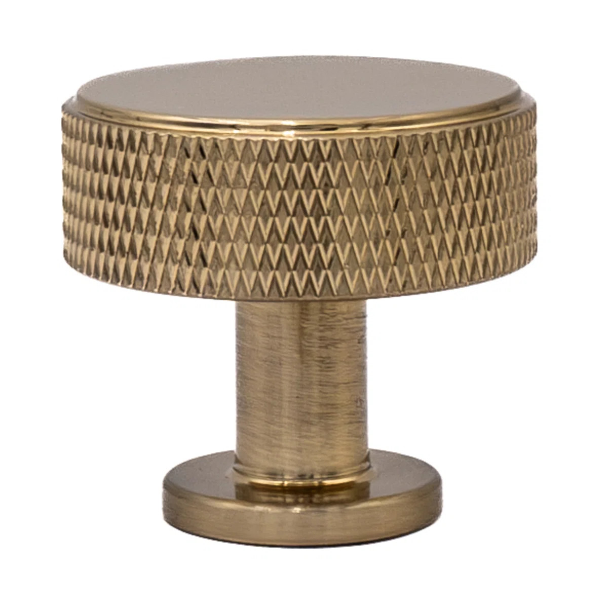 Kent Knurled 1-3/8" Satin Brass Round Knob | Wayfair North America