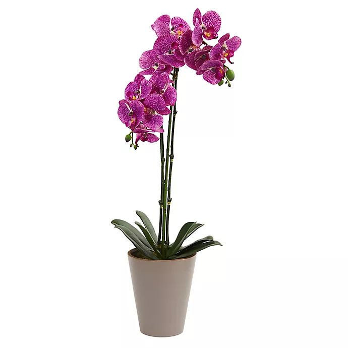 Nearly Natural 24-Inch Orchid Artificial Arrangement in Purple | Bed Bath & Beyond