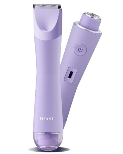 Bikini Trimmer for Women, 2 in 1 Electric Shaver for Women, Bikini RazorWaterproof IPX7 with LED, Pubic Hair Trimmer for Leg Arm Underarm Bikini Area, Pull Bows Gift Box(Lavender Dream Purple) | Amazon (US)
