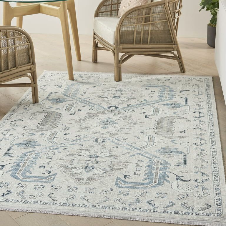 Nourison Lennox Transitional French Country Ivory/Grey 5'3" x 7'3" Area Rug, (5' x 7') | Walmart (US)