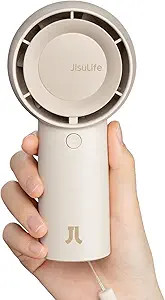 JISULIFE Handheld Portable Turbo Fan [16H Max Cooling Time], 4000mAh USB Rechargeable Personal Ba... | Amazon (US)