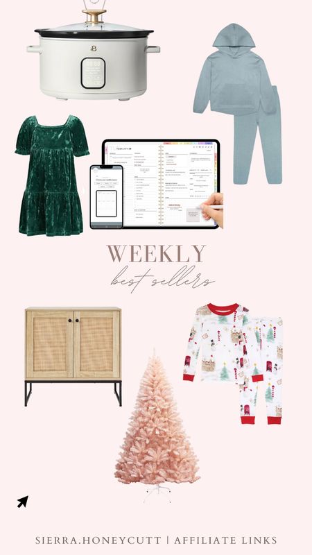 Weekly, best sellers, pajamas, Christmas holiday velvet crockpot, slow cooker matching set cabinet Christmas tree digital planner 

#LTKhome #LTKSeasonal #LTKstyletip