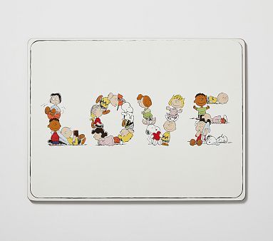 Peanuts® LOVE Valentine's Day Placemat | Pottery Barn Kids