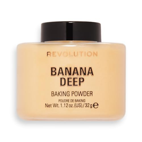 Revolution, Loose Baking Powder, Makeup Setting Powder, Long-Lasting Coverage, Mattifies & Reduces Shine, Banana Deep, 1.12 oz | Amazon (US)
