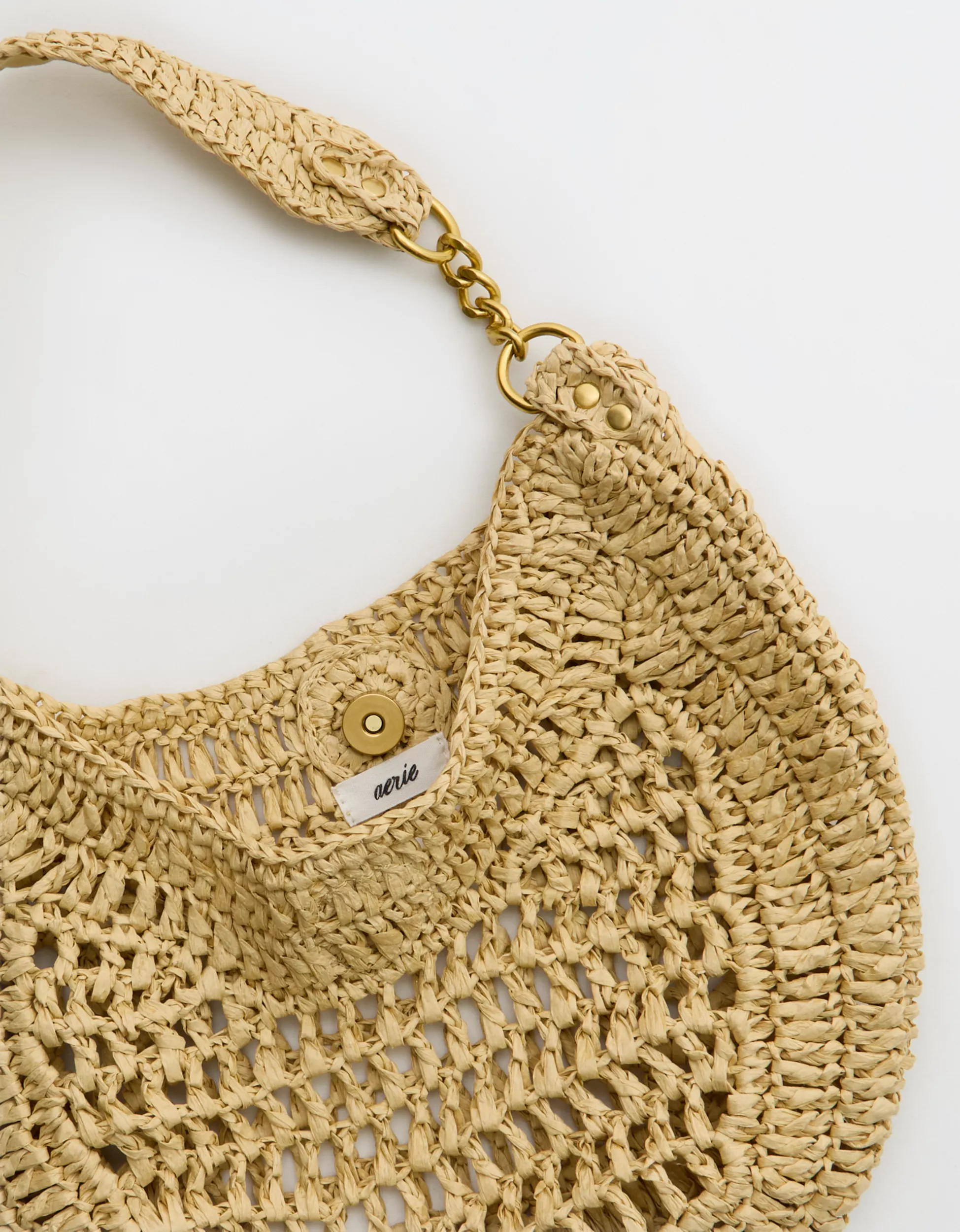 Aerie Straw Shoulder Bag | Aerie
