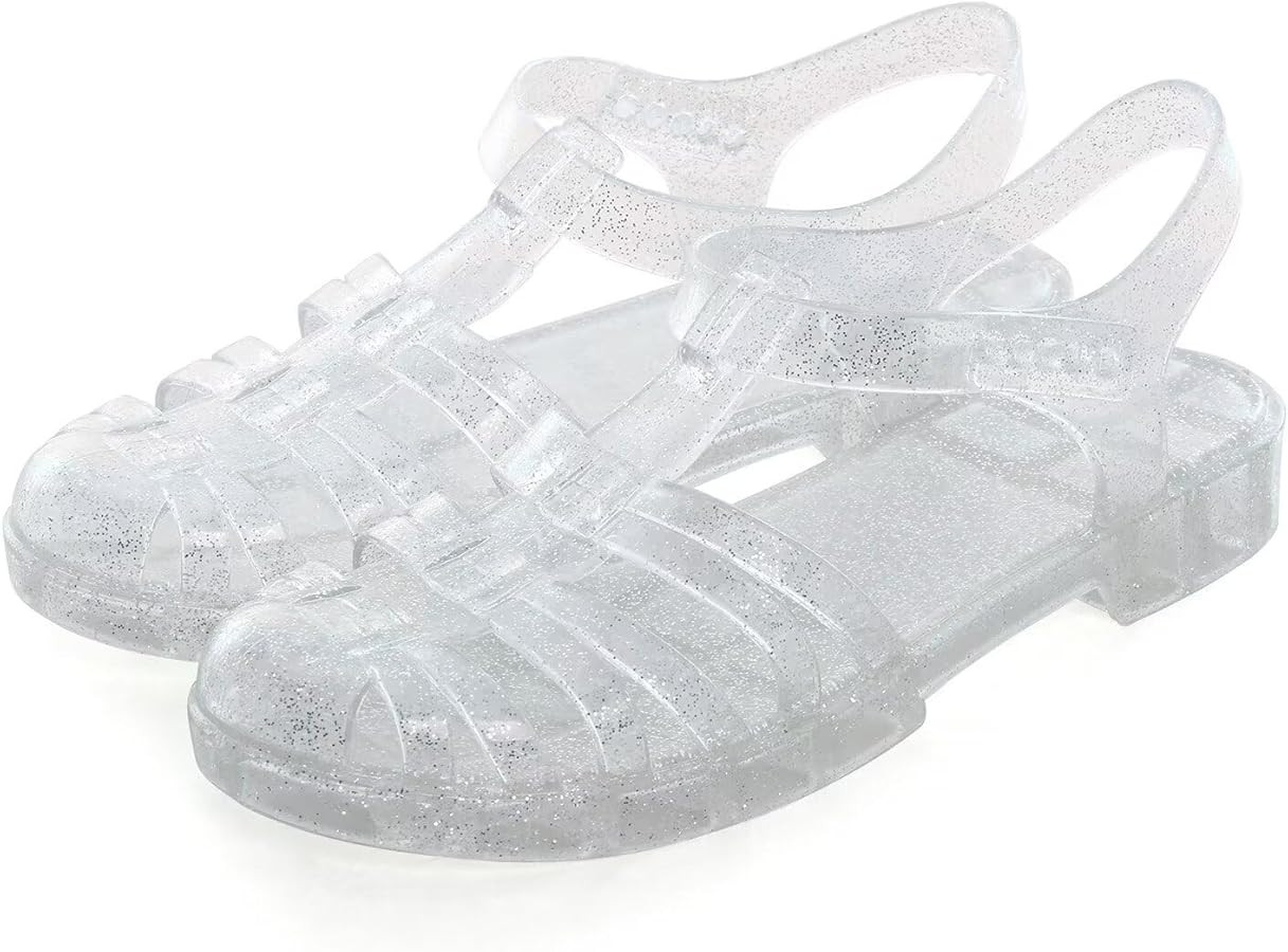 Hee grand Crystal Jelly Heel Sandals for Women Summer Beach Jelly Shoes | Amazon (US)