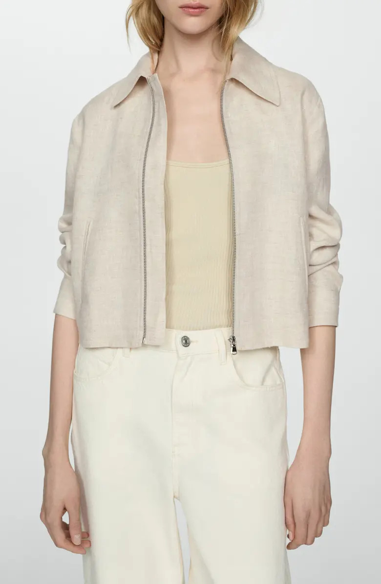 Front Zip Linen Jacket | Nordstrom