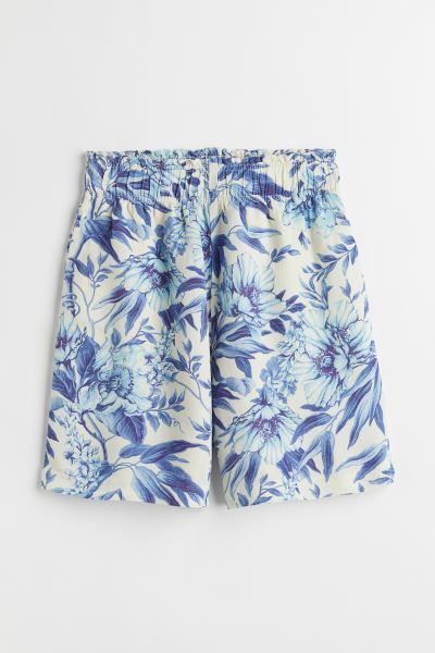 Linen-blend Pull-on Shorts | H&M (US)