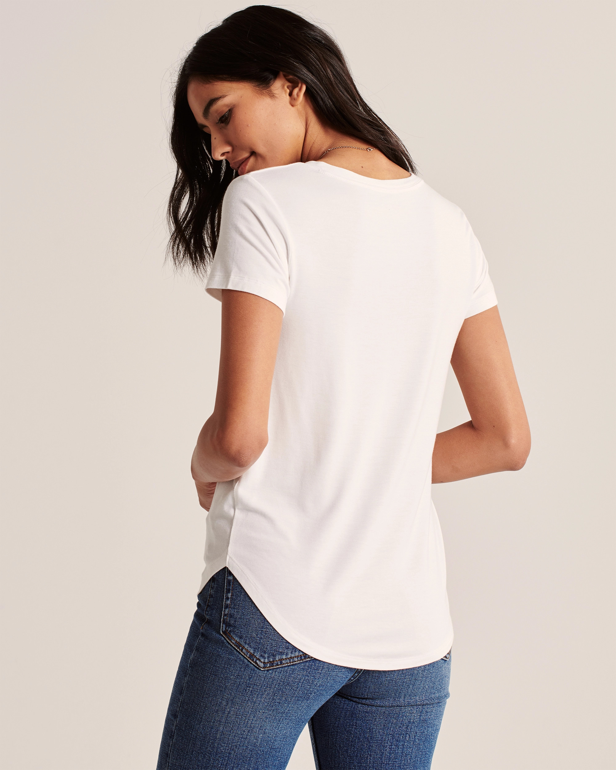 Drapey V-Neck Tee | Abercrombie & Fitch (US)
