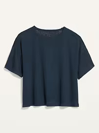 Elbow-Sleeve Oversized Linen-Blend T-Shirt for Women | Old Navy (US)
