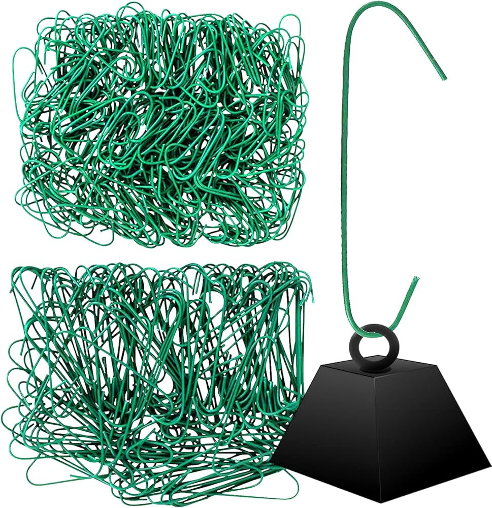 Iconikal Heavy-Duty Green Christmas Tree Ornament Hooks, 450-Count for Hanging Larger Heavier Dec... | Amazon (US)
