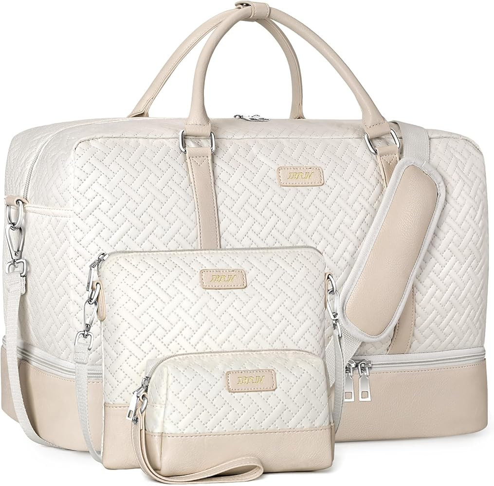 IBFUN Weekender Bags for Women, 21" Weekender Travel Bag, Travel Duffle Bag with Shoe Compartment... | Amazon (US)