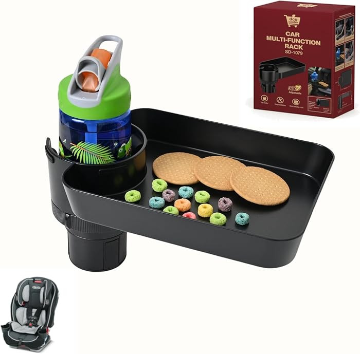 Car Seat Tray for Kids, Adjustable Base Seat Tray, Car Seat Snack Tray, Car Seat Cup Holder Tray,... | Amazon (US)