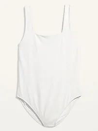 Fitted Sleeveless Square-Neck Bodysuit for Women | Old Navy (US)