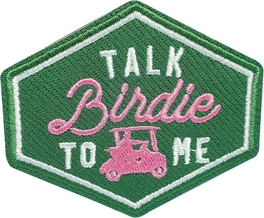 Talk Birdie to Me Patch 3 Inches Gifts for Golfer Funny Golfing Golf Hole Iron On/Sew On Embroide... | Amazon (US)