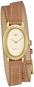Lacoste Parisienne Women's 2H Watch – Oval Case, Fluted Bezel, Quartz Movement, Double Wrap Smo... | Amazon (US)