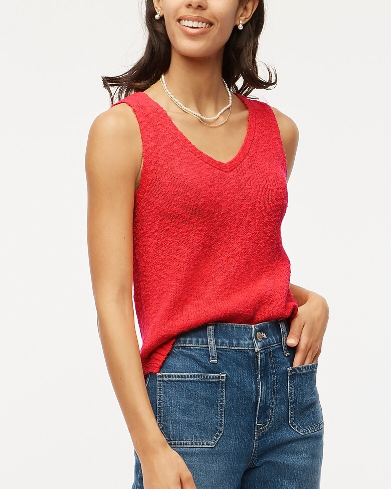 V-neck beach sweater-tank | J.Crew Factory
