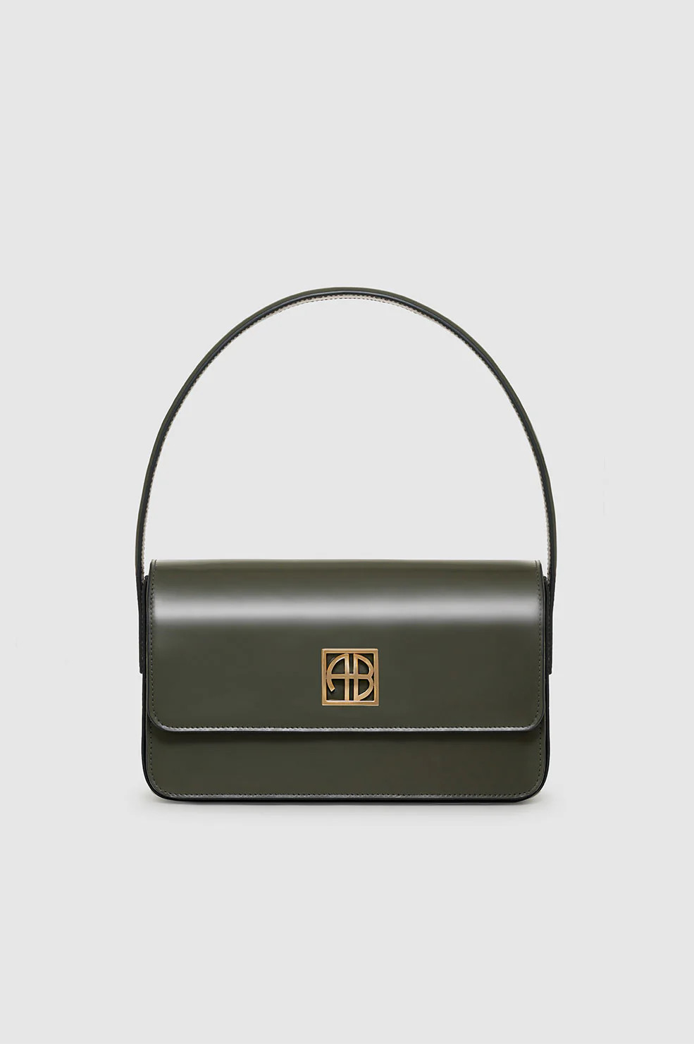 Elly Shoulder Bag - High-Shine Dusty Green | Anine Bing
