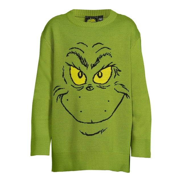 The Grinch Boys Graphic Holiday Crew Neck Sweater, Size XS-2XL | Walmart (US)