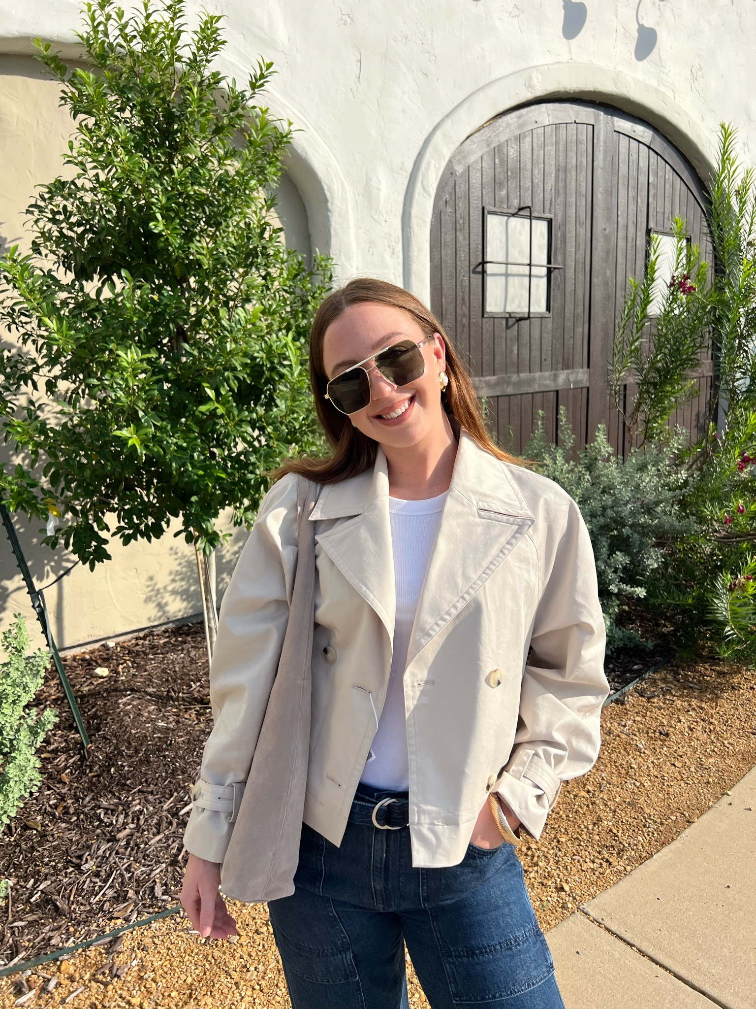 dinner outfit tonight, fall outfit, cropped trench coat from mango

 Size M| top, coat & tank

#LTKSeasonal