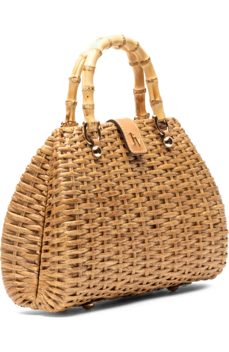 Rooster Woven Wicker Top Handle Bag | Nordstrom