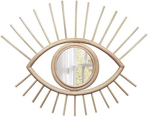 Eye Wall Decor Rattan Mirror - Handmade Boho Wall Mirror Decor - This Spectacular Artistic Eye Sh... | Amazon (US)
