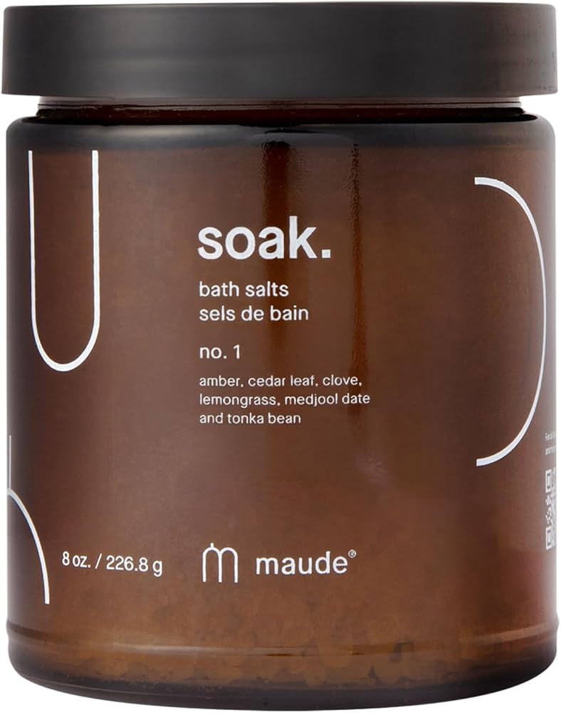 Maude Soak No. 1 - Nourishing Mineral Bath Salts - Hand-Harvested Dead Sea Salt with Magnesium & ... | Amazon (US)