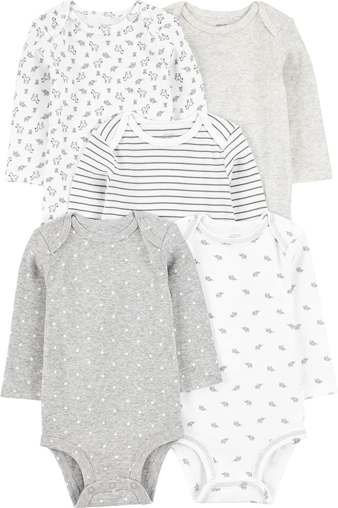 Simple Joys by Carter's Baby 5-pack Long-sleeve Bodysuit | Amazon (US)