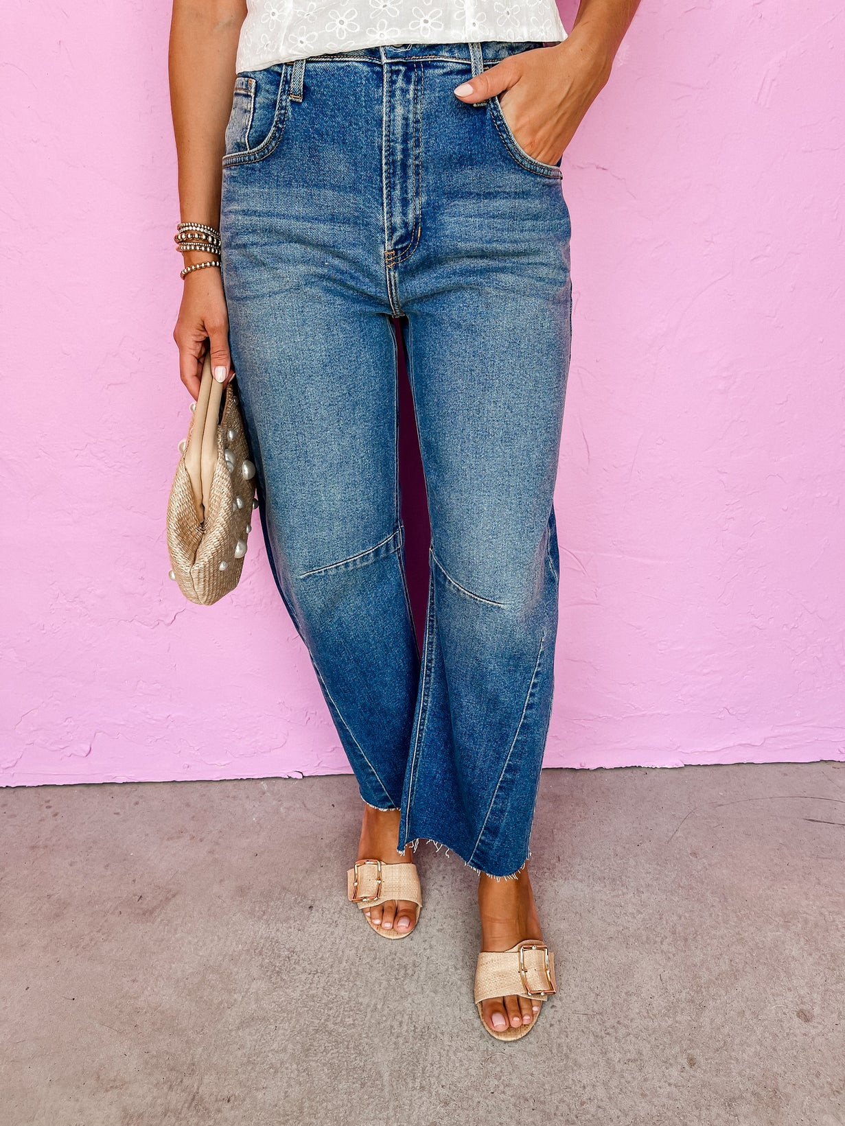 Bedford Denim Barrel Jeans | Ruthie Grace
