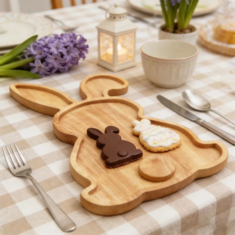 Kaireo Rabbit-Shaped Food Platter,Wooden Cutting Board,Shaped Charcuterie Board Wood Bunny Cuttin... | Walmart (US)