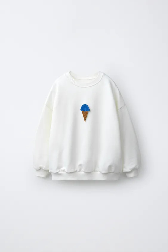 CROCHET ICE CREAM SWEATSHIRT | Zara US
