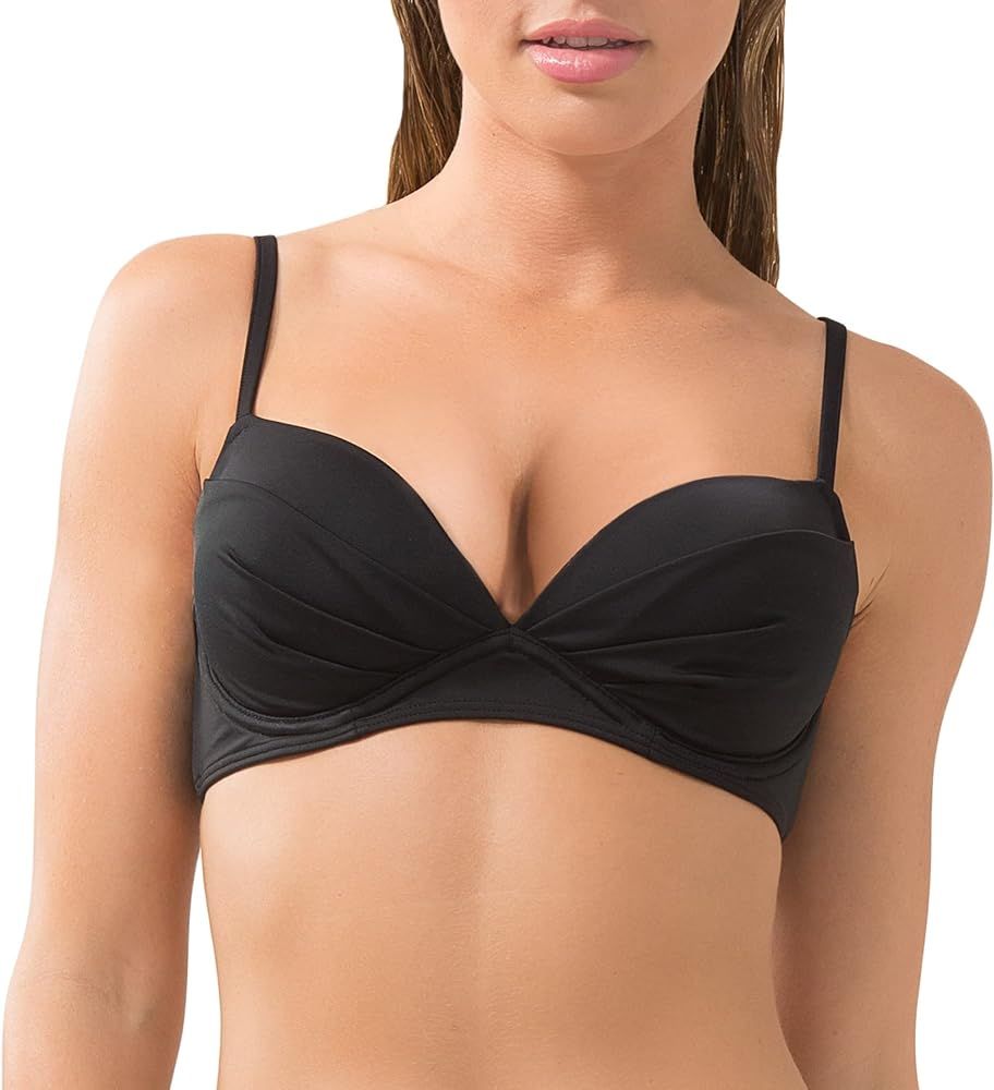 Smart & Sexy Women's Swim Secret Convertible Push-up Bikini Top | Amazon (US)