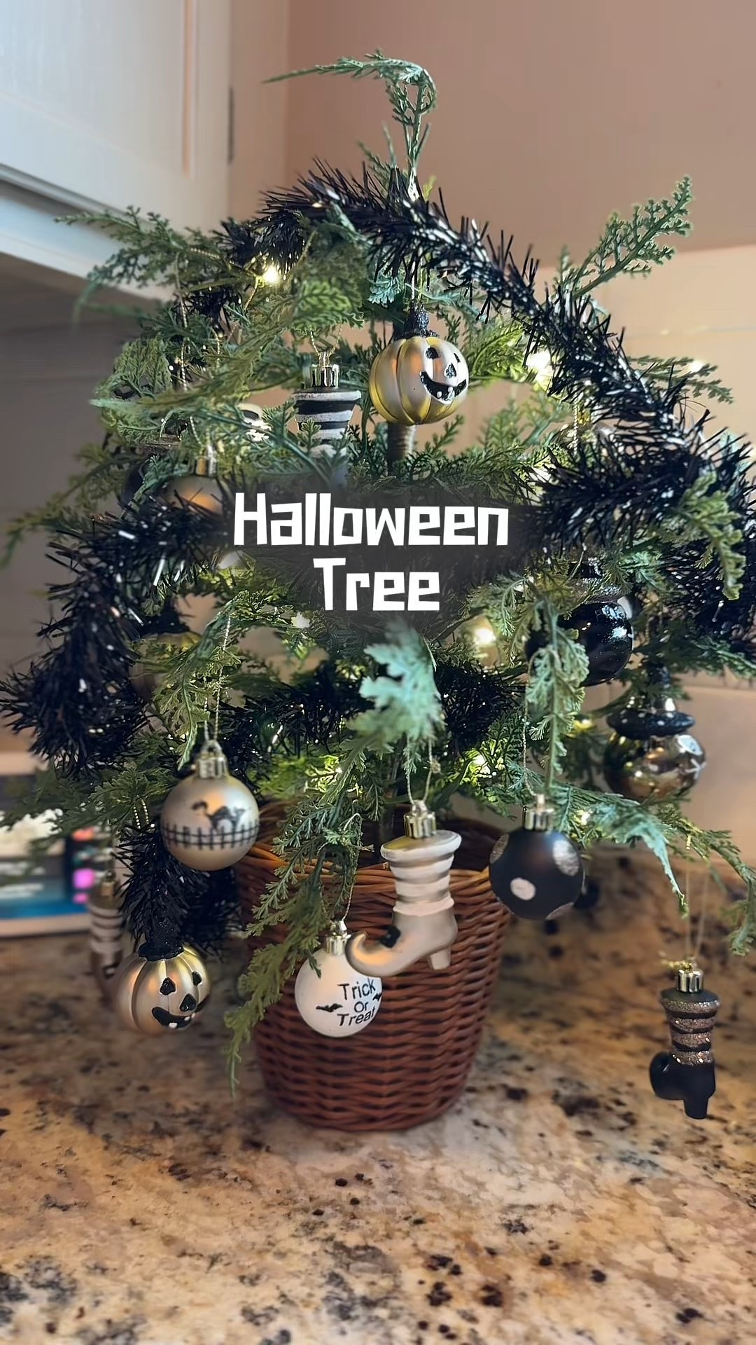 Halloween tree! Mini tree with cute black, silver and gold Halloween ornaments. Ornaments are on sale for Prime Big Deal days right now.

#amazonfind #halloweendecorating #halloweendecorations

#LTKHalloween #LTKFindsUnder50 #LTKSeasonal