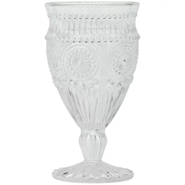 The Pioneer Woman Adeline 12-Ounce Footed Glass Goblets, Set of 4, Clear - Walmart.com | Walmart (US)