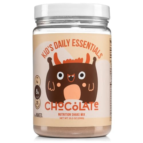 Naked Chocolate Kids Daily Essentials, Kids Protein Shake Made With Organic Milk, 6 Organic Vegetables, 25 Vitamins and Minerals, No Artificial Sweeteners, Flavors, Colors or Preservatives | Amazon (US)