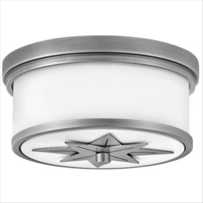 Click for more info about Hinkley Montrose Star 12" Wide White and Nickel Ceiling Light - #709J5 | Lamps Plus