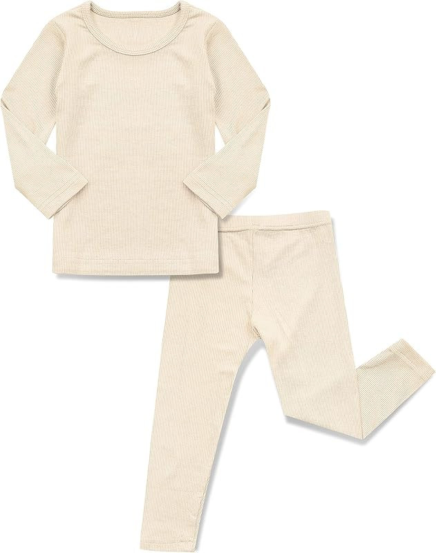 AVAUMA Baby Boys Girls Pajama Set Kids Toddler Snug fit Ribbed Sleepwear pjs for Daily Life Style | Amazon (US)
