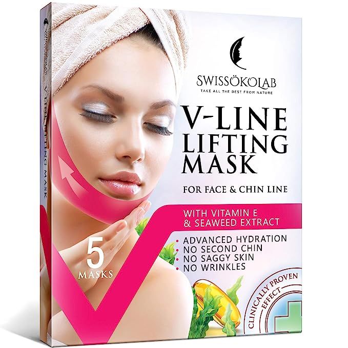 V Line Lifting Mask Chin Up Patch Double Chin Reducer Chin Mask V Up Contour Tightening Firming F... | Amazon (US)