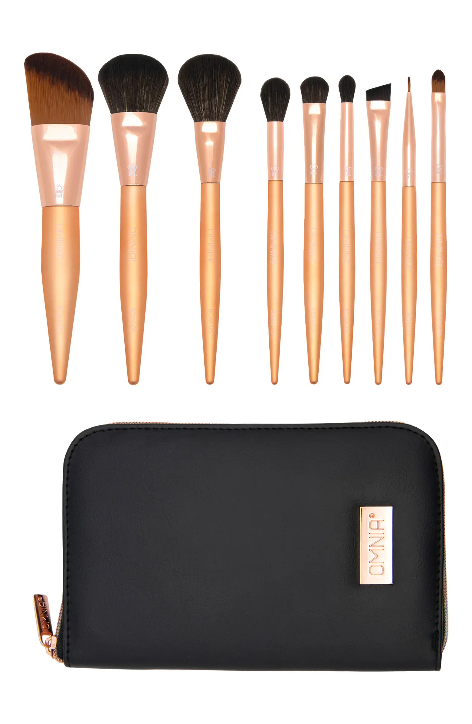 Rose Gold 9pc Makeup Travel Brush Set | Nordstrom