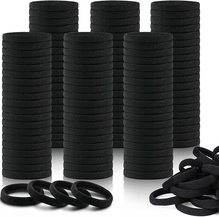 150PCS Hair Ties, IKOCO Black Hair Ties for Women No Damage, Cotton Seamless Ponytail Holders for... | Amazon (US)