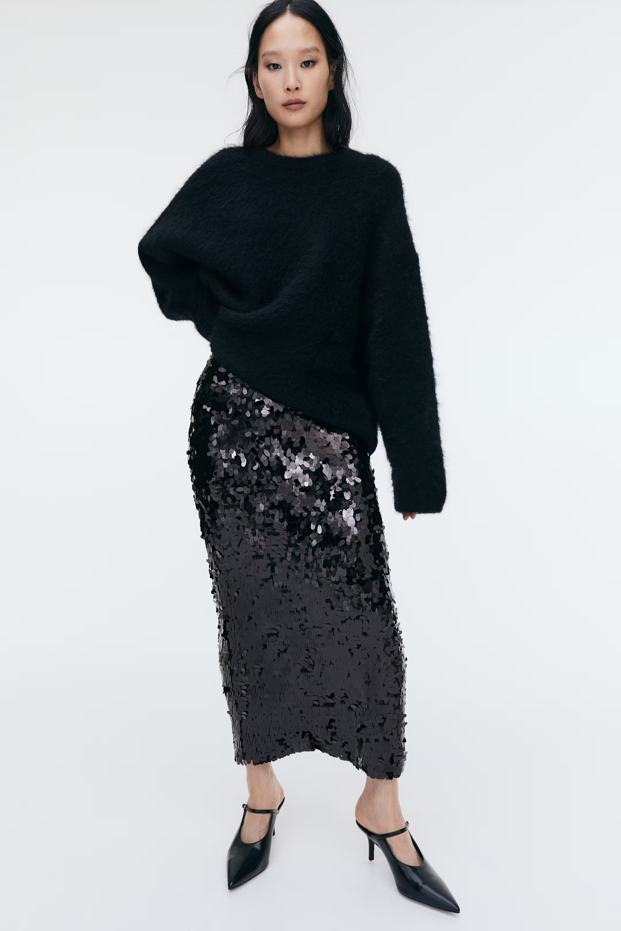Sequined Midi Skirt | H&M (US + CA)