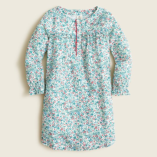 Girls' long-sleeve printed nightgown | J. Crew US