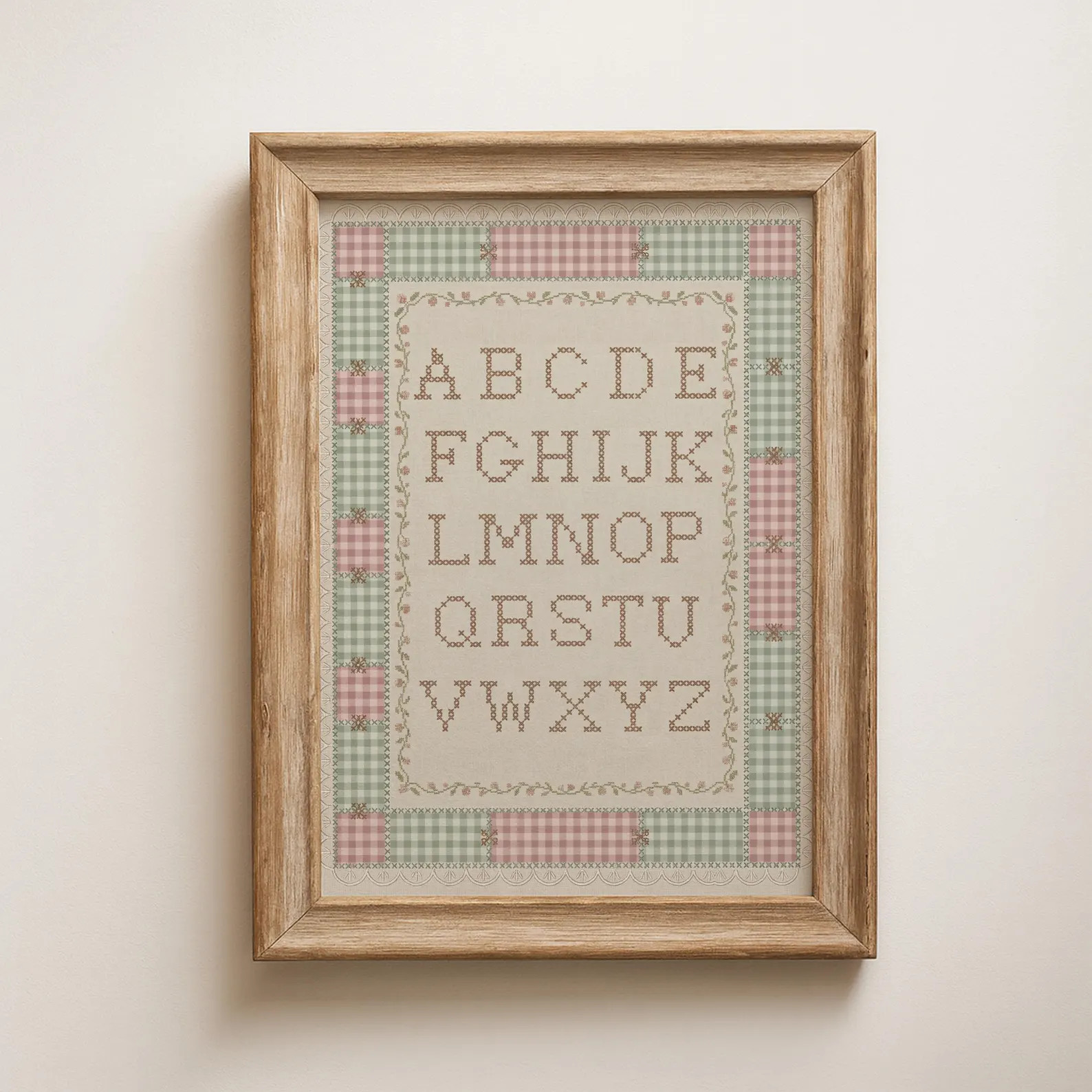Cottagecore Alphabet Nursery Print: Vintage Girl Room Decor, ABC Poster, Farmhouse Nursery Art (D... | Etsy (Global)